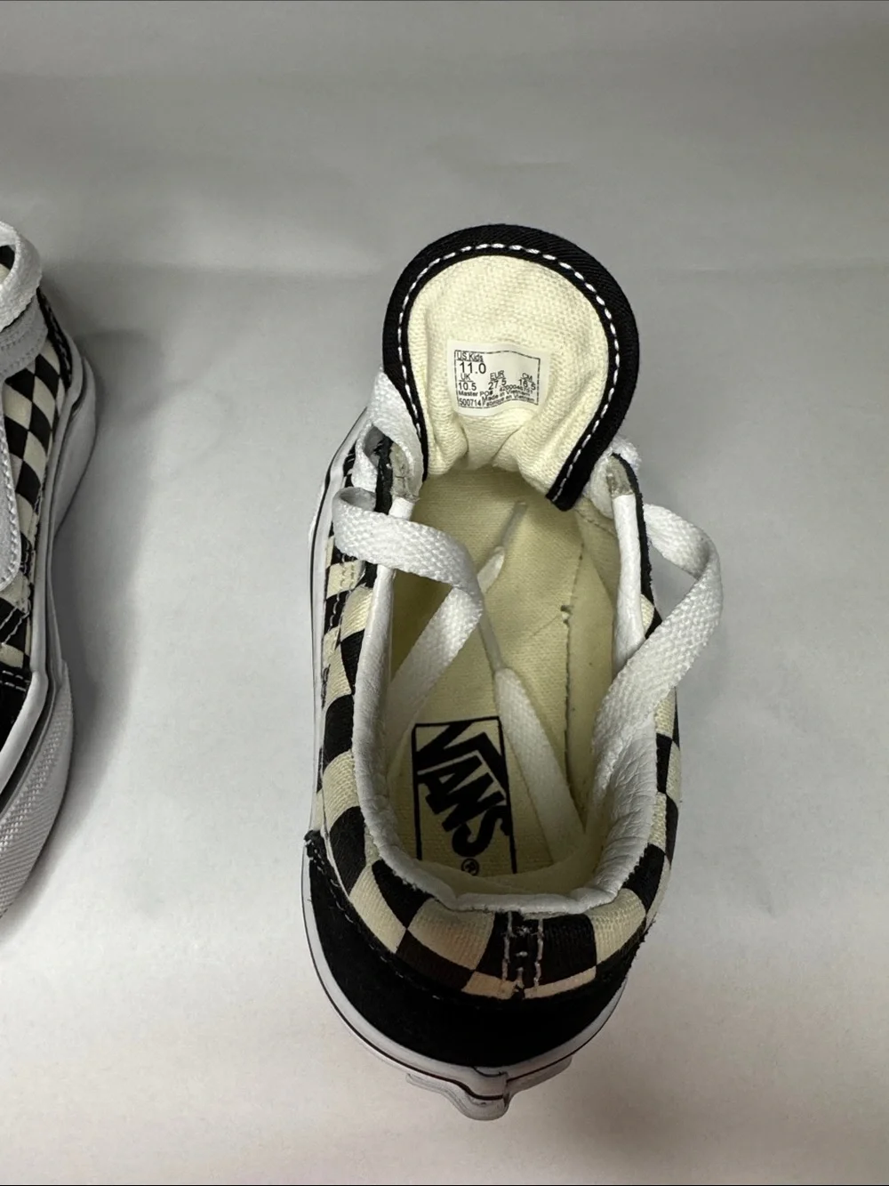 Vans Kids Black & Cream Checkerboard Low-Top Sneakers